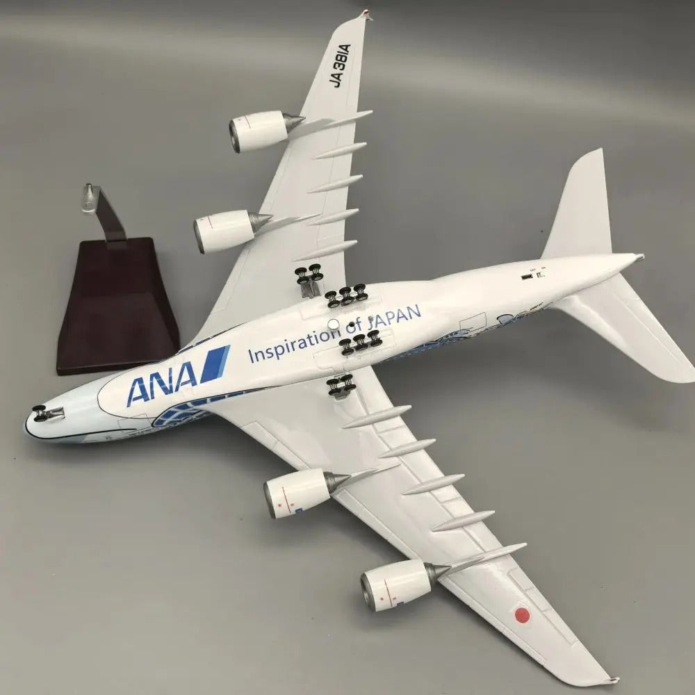 Air Japan ANA Blue Sea Turtle Airbus A380 Airplane Model (1/160 Scale)