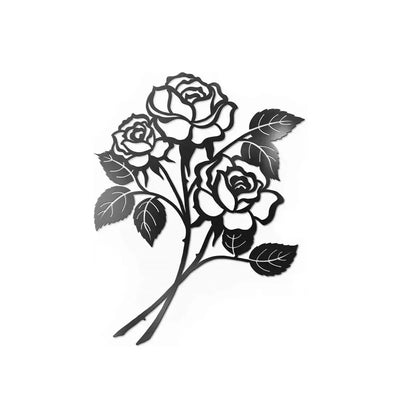 Roses Metal Sign Wall Sculpture 25x19CM aviation design on premium decorative material hanging wall decoration.