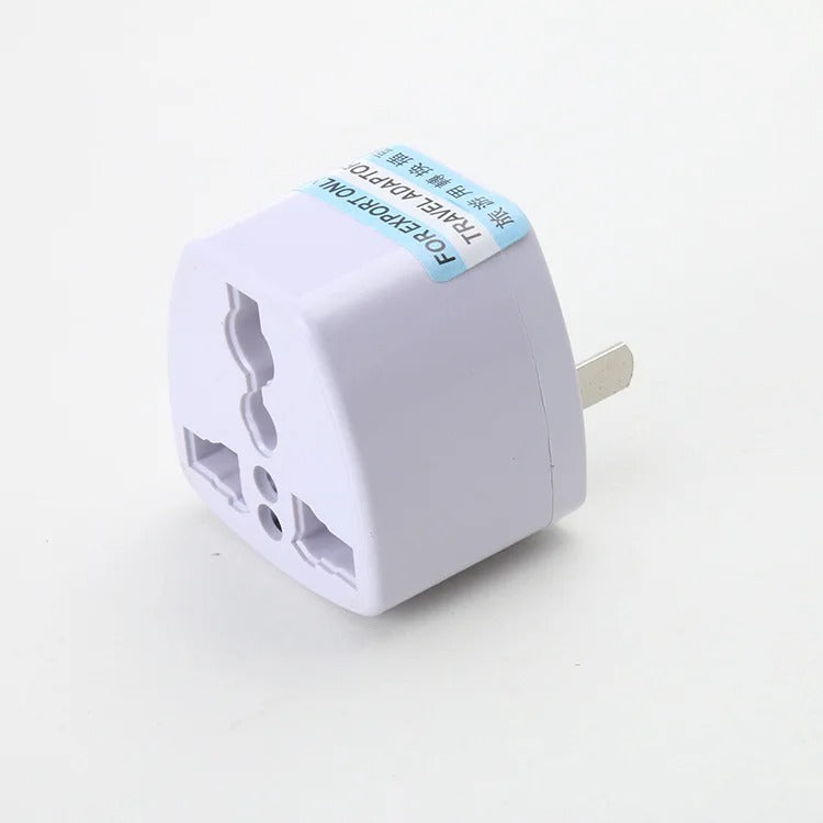 Universal US/UK/AU-to-EU Travel Power Adapter (2 Round Pin Socket)