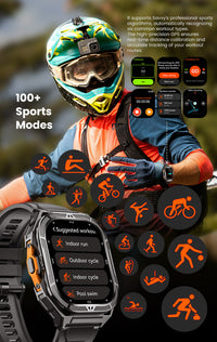 Thumbnail for GloryFitpro X5: All-in-One Outdoor Smartwatch - Dual-Band GPS, Bluetooth Calls, AMOLED & Environmental Sensors