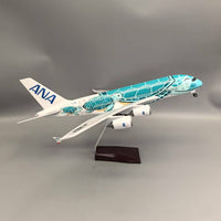 Thumbnail for Air Japan ANA Green Sea Turtle Airbus A380 Airplane Model (1/160 Scale)