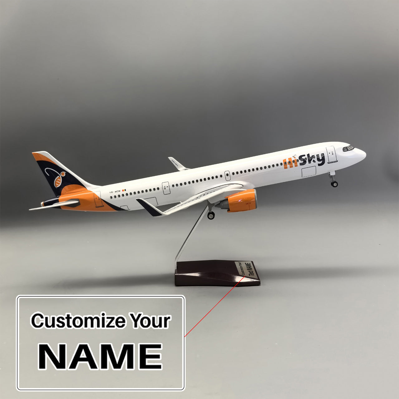 HiSky Europe Airbus A321neo Airplane Model (Special 45CM)