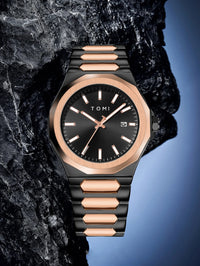 Thumbnail for Relogio Masculino Gift Box: Luxury Business Quartz Watch with High-Quality Rose Gold Case (Simple & Versatile)