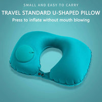 Thumbnail for New Portable Inflatable U-Shaped Neck Pillow for Travel