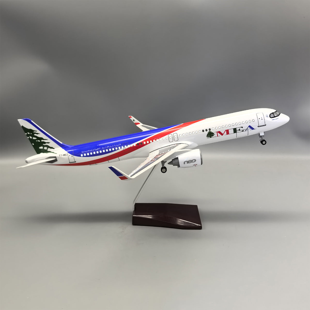 Middle East Airlines (MEA) Aircrafts Airbus A321neo Airplane Model (Special 45CM)