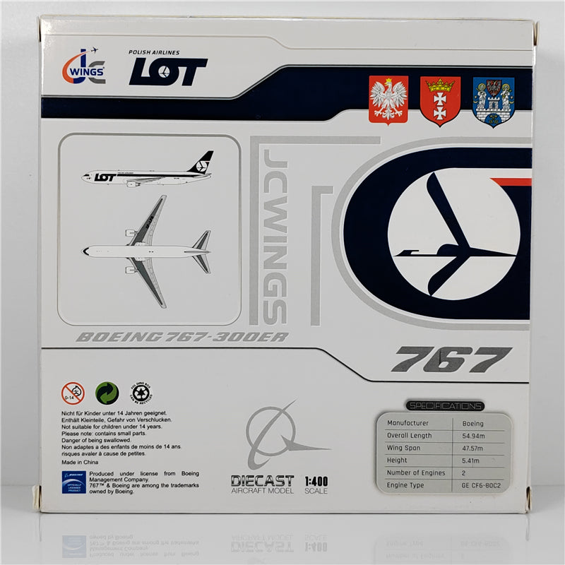 Polish Airlines Boeing 767-300ER SP-LPB Airplane Model (1:400 Scale)