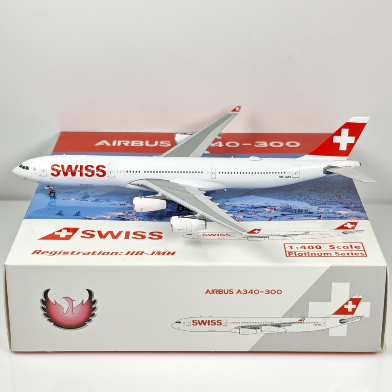 Swiss Airlines Airbus A340-300 HB-JMH Airplane Model