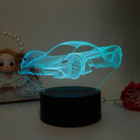 Thumbnail for Sports Car Pattern 3D Designed Night Lamp