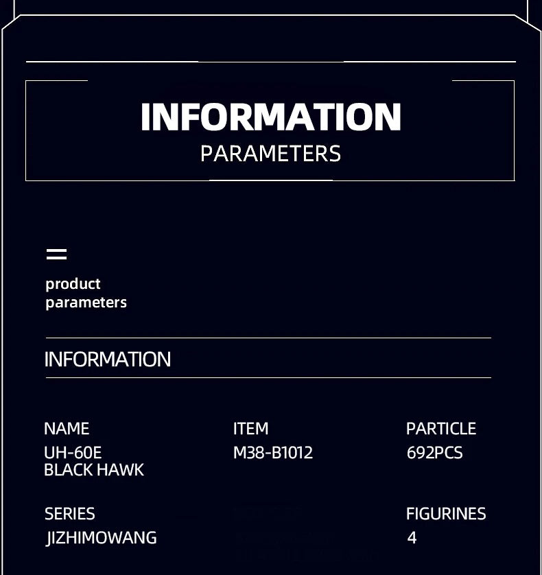 692PCS Military UH-60L Black Hawk Medical Rescue Helicopter Building Blocks With Mini Dolls