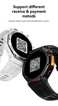 Thumbnail for Rugged Military Smartwatch: Men's Outdoor Sports Watch with GPS Tracking, 5ATM Waterproof & HD Bluetooth Calls