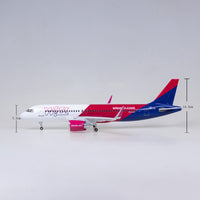 Thumbnail for Wizz Air Airlines Airbus A320neo Airplane Model (47CM)