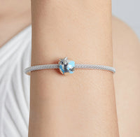 Thumbnail for 925 Silver Blue Oil Drop Ball Airplane Bracelet