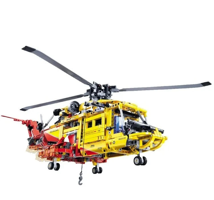 High-Tech Technical Rescue Helicopter/Aircraft Building Set