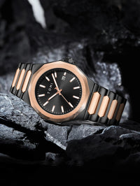 Thumbnail for Relogio Masculino Gift Box: Luxury Business Quartz Watch with High-Quality Rose Gold Case (Simple & Versatile)