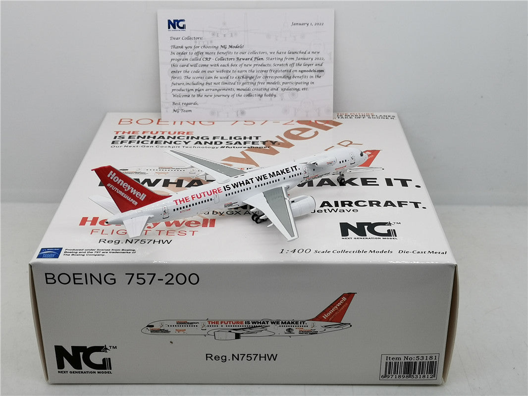 Honeywell Boeing B757-200 N757HW Airplane Model (1:400 Scale)