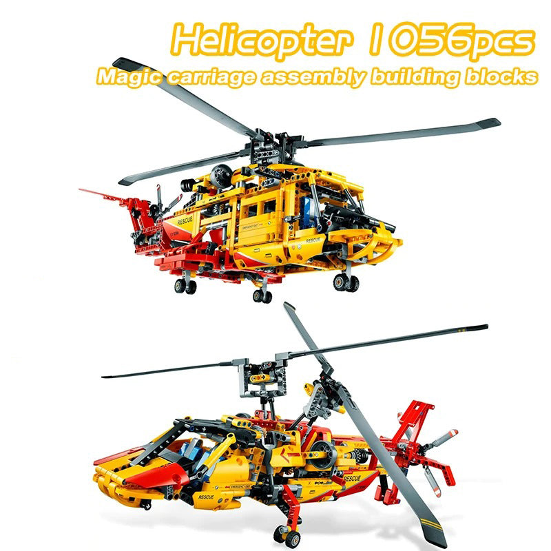 High-Tech Technical Rescue Helicopter/Aircraft Building Set