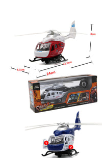 Thumbnail for 1:64 Scale Military Helicopter Alloy Toy Model (Retroactive Motion, Sound & Light Effects)
