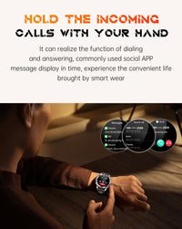 Thumbnail for KT88 Sports Smart Watch: 1.7 Inch Fitness Recording Flashlight, Compass & Large Battery