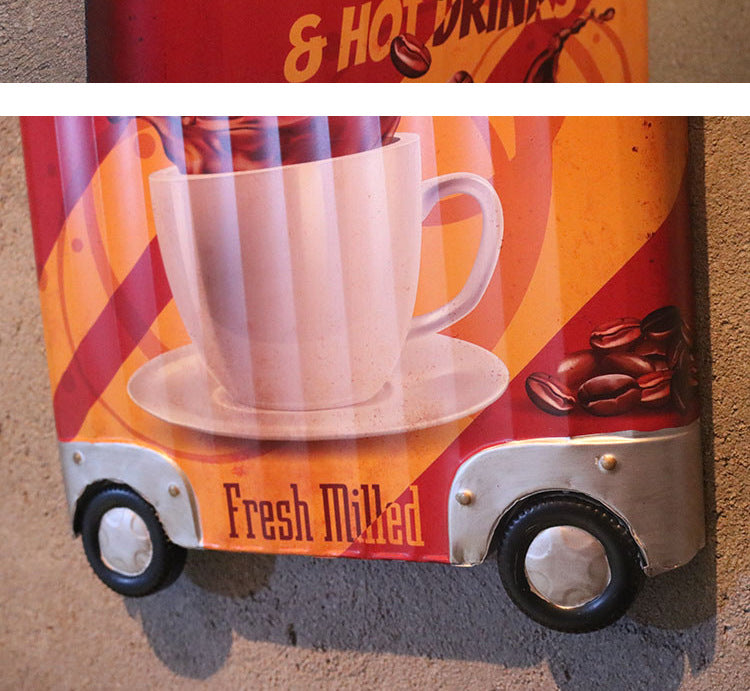 American Country Retro Iron Three-Dimensional Suitcase Decorative Wall Hanging