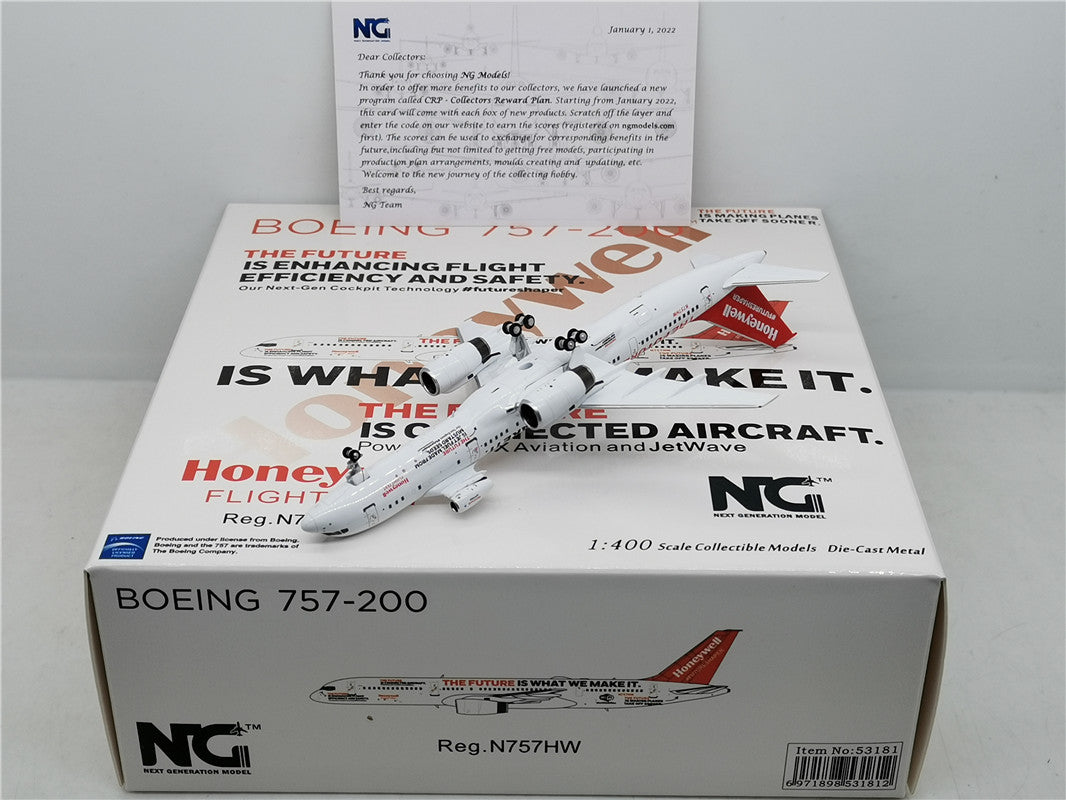 Honeywell Boeing B757-200 N757HW Airplane Model (1:400 Scale)