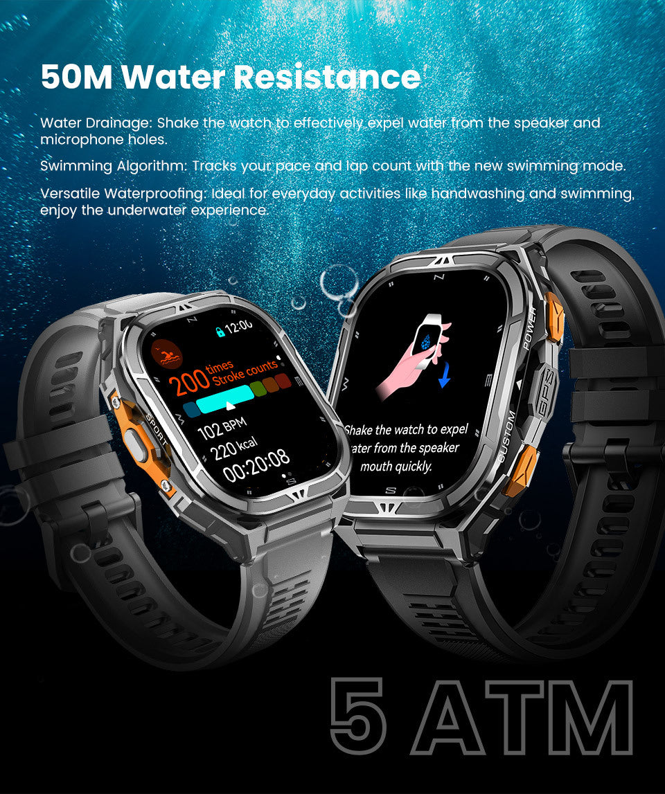 GloryFitpro X5: All-in-One Outdoor Smartwatch - Dual-Band GPS, Bluetooth Calls, AMOLED & Environmental Sensors