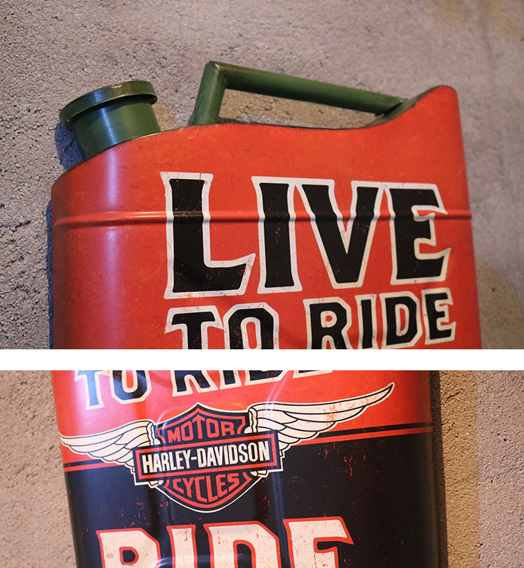 American Country Retro Iron Oil Drum Decorative Wall Hanging