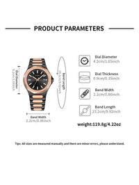 Thumbnail for Relogio Masculino Gift Box: Luxury Business Quartz Watch with High-Quality Rose Gold Case (Simple & Versatile)