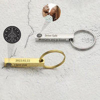 Thumbnail for Your Custom Design & Image & Logo & Text Design  Photo projection titanium steel straight bar keychain