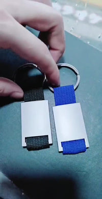 Thumbnail for Your Custom Design & Image & Logo & Text Design  Metal Woven Leather(2)Key Chains