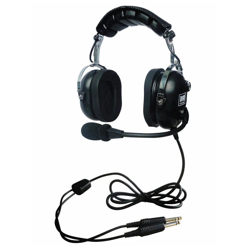 Black Colour Aviation Headset Aviation Headphones Passive Noise Cancelling For Pilot And Passenger Students