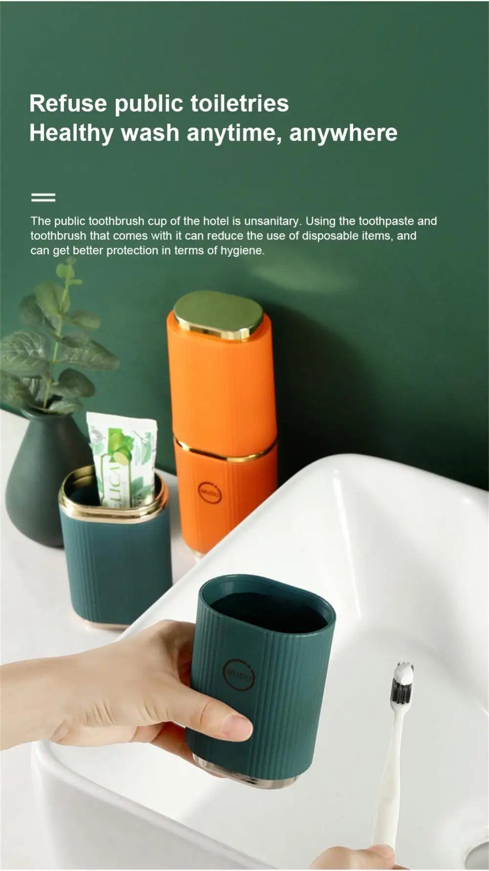 Multifunctional Plastic Toothbrush Storage Case For Outdoor Travel Household Storage Cup