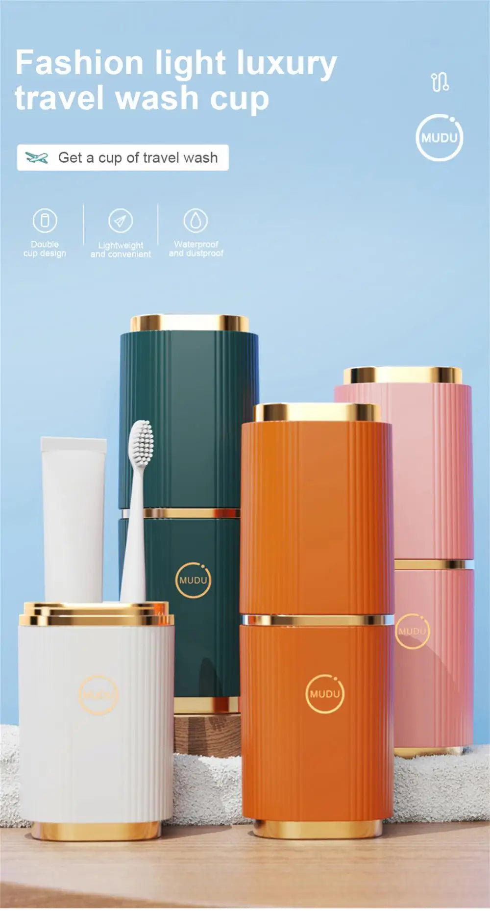 Multifunctional Plastic Toothbrush Storage Case For Outdoor Travel Household Storage Cup