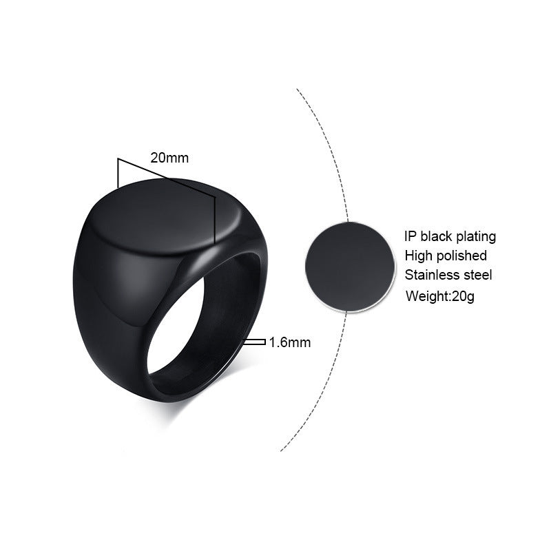 Your Custom Design & Image & Logo & Text Design  20MM Stainless Steel (2) Circular Ring