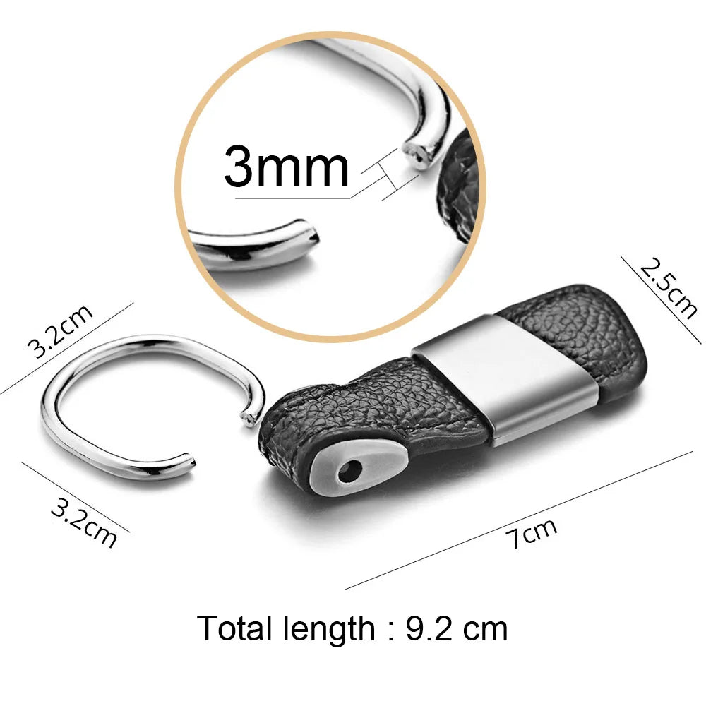 Your Custom Design & Image & Logo & Text Design  Genuine Leather Car(1) Key Chain