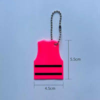 Thumbnail for Safety Vest Shaped Reflective Keychain Luminous Key Rings