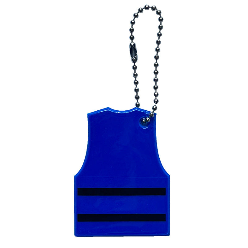Safety Vest Shaped Reflective Keychain Luminous Key Rings