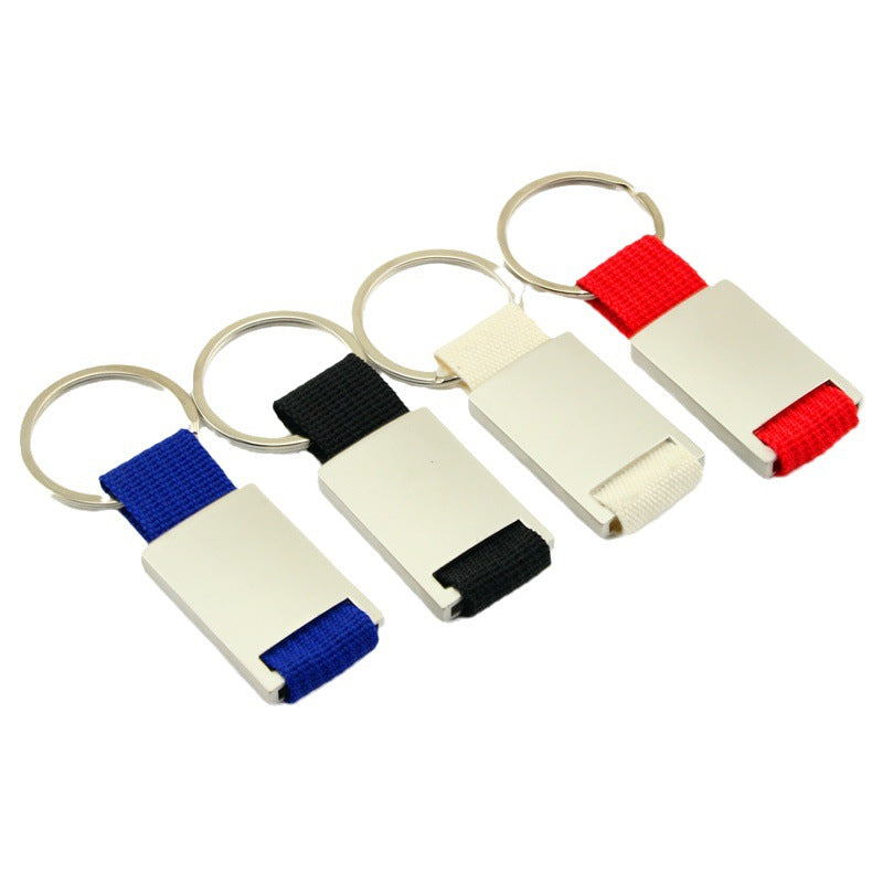 Your Custom Design & Image & Logo & Text Design  Metal Woven Leather(2)Key Chains