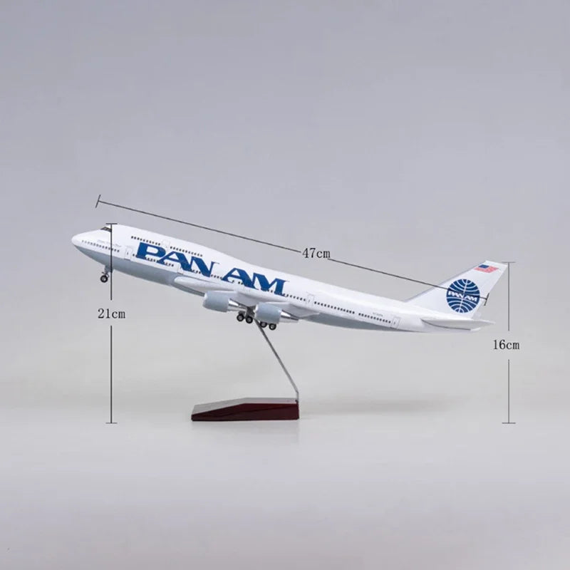 PAN AM Arabia Boeing 747 Airplane Model (1/160 Scale - 47CM)