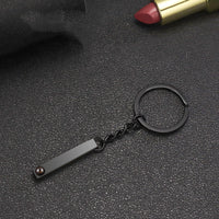 Thumbnail for Your Custom Design & Image & Logo & Text Design  Photo projection titanium steel straight bar keychain