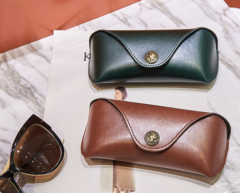 Your Custom Design & Image & Logo & Text Design  Soft Leather Compression Resistant(2) Glasses Case