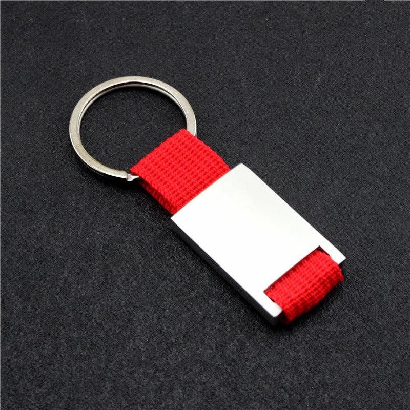 Your Custom Design & Image & Logo & Text Design  Metal Woven Leather(2)Key Chains
