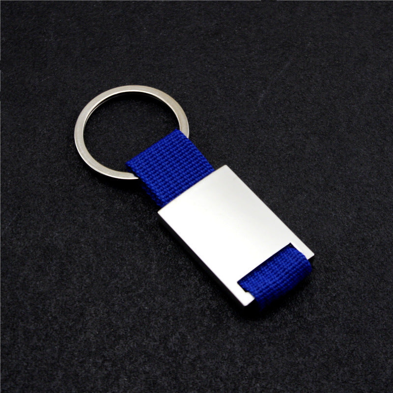 Your Custom Design & Image & Logo & Text Design  Metal Woven Leather(2)Key Chains