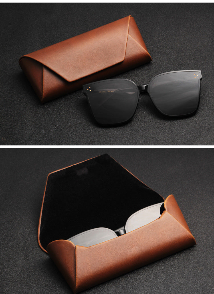 Your Custom Design & Image & Logo & Text Design High End Handmade Retro PU Leather (1) Glasses Case