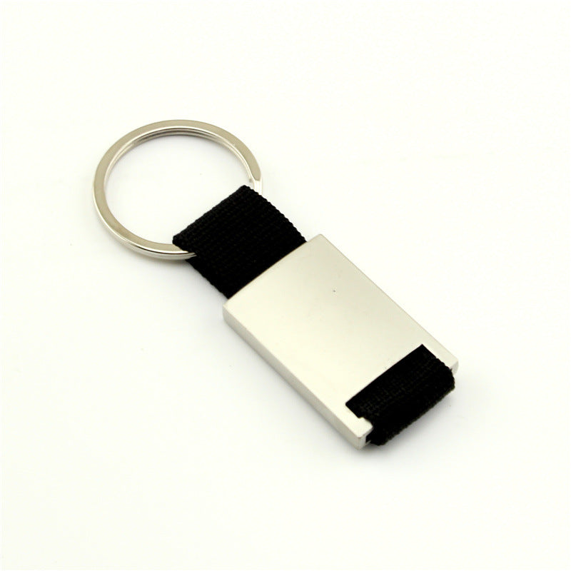 Your Custom Design & Image & Logo & Text Design  Metal Woven Leather(2)Key Chains