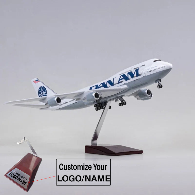 PAN AM Arabia Boeing 747 Airplane Model (1/160 Scale - 47CM)