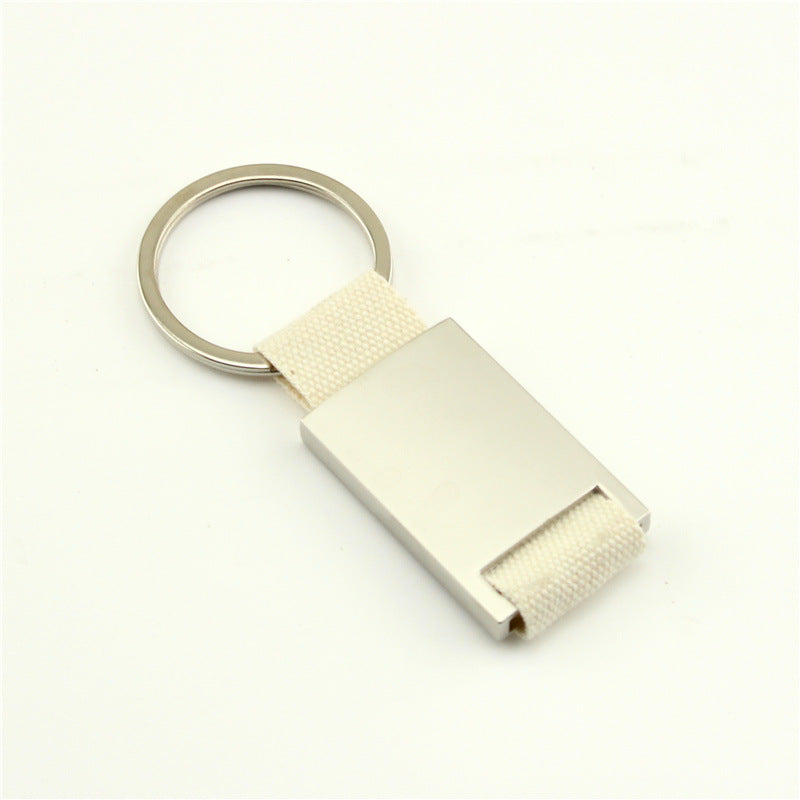 Your Custom Design & Image & Logo & Text Design  Metal Woven Leather(2)Key Chains