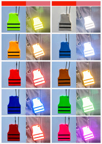 Thumbnail for Safety Vest Shaped Reflective Keychain Luminous Key Rings