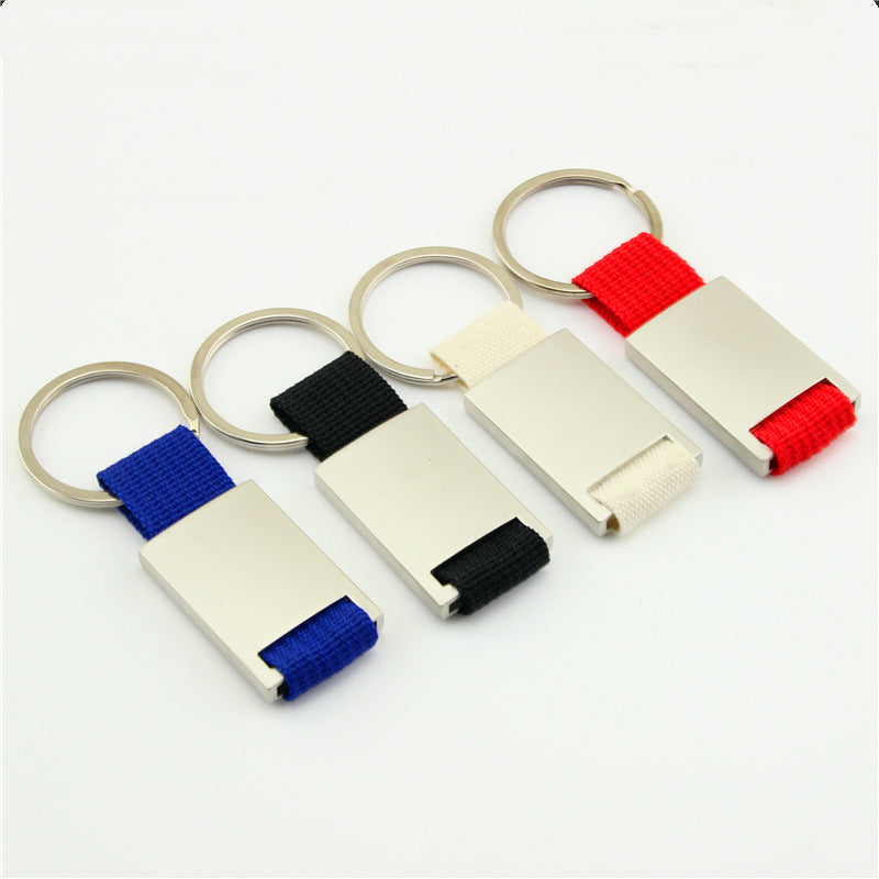 Your Custom Design & Image & Logo & Text Design  Metal Woven Leather(2)Key Chains