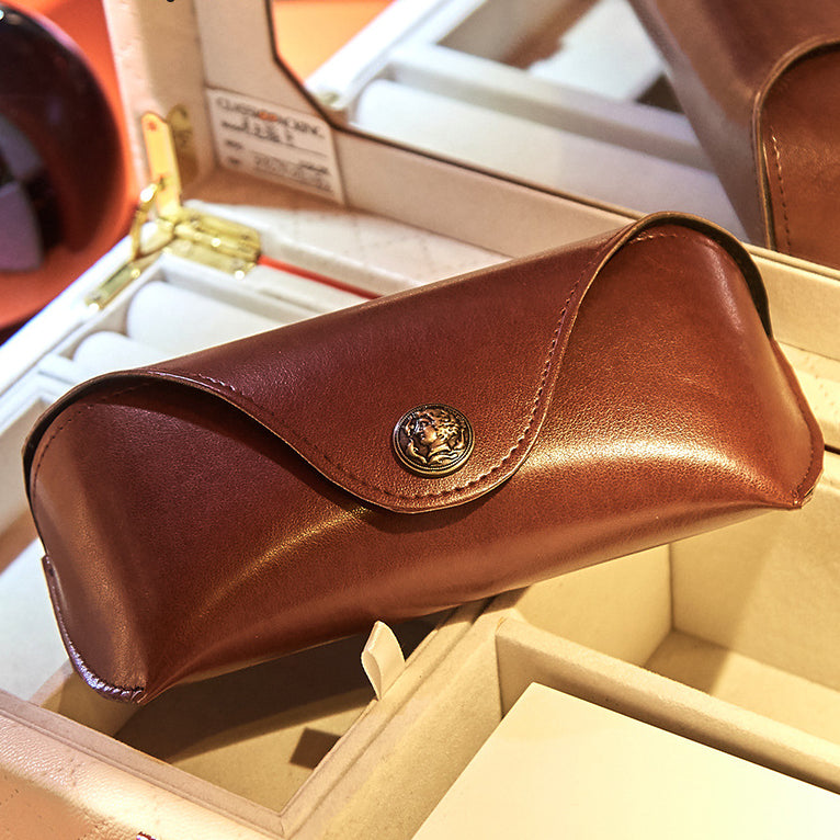 Your Custom Design & Image & Logo & Text Design  Soft Leather Compression Resistant(2) Glasses Case