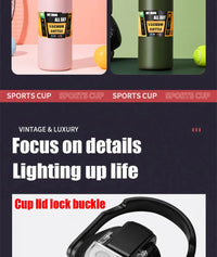 Thumbnail for Portable Thermos with Straw Outdoor Sport 304 Stainless Steel Thermal Mug Tumbler Travel Outdoor Vacuum Flasks Hot Water Bottle